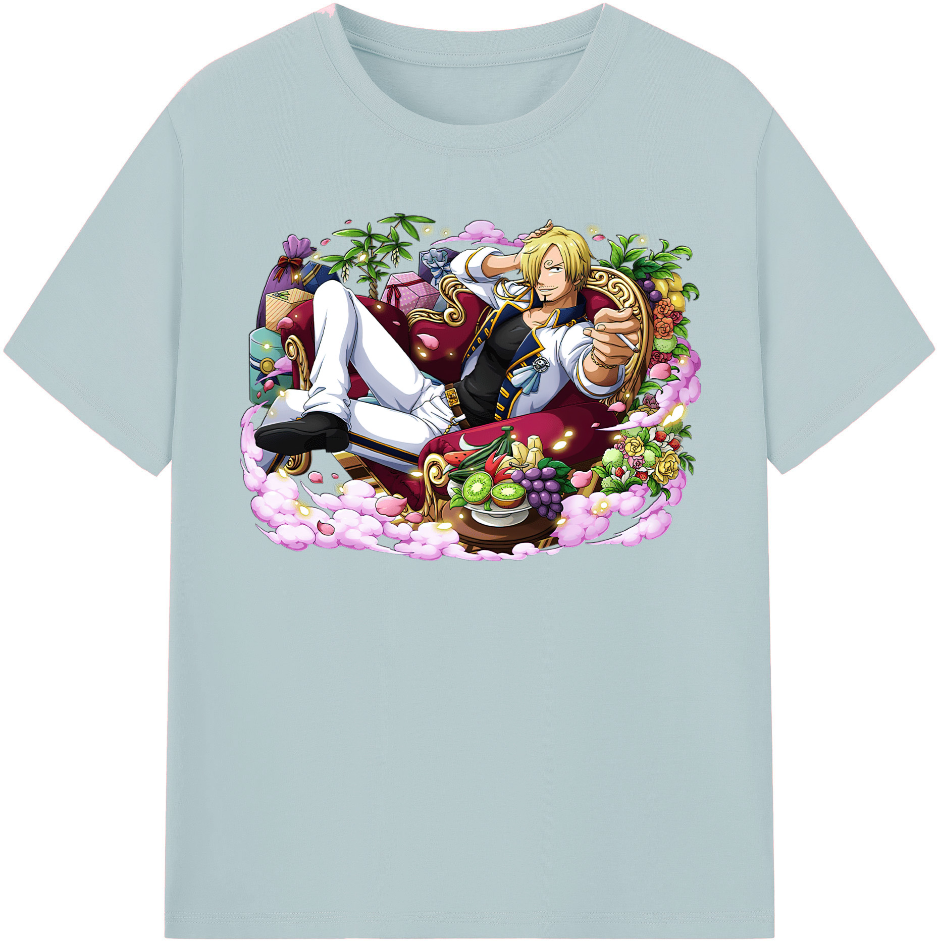 ワンピース サンジ ONE PIECE Sanji 綿100％半袖Tシャツ（フロントプリント）